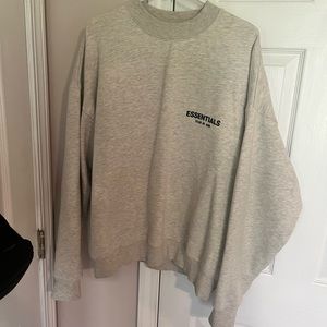 Essentials Fear of God oatmeal crew neck sweatshirt